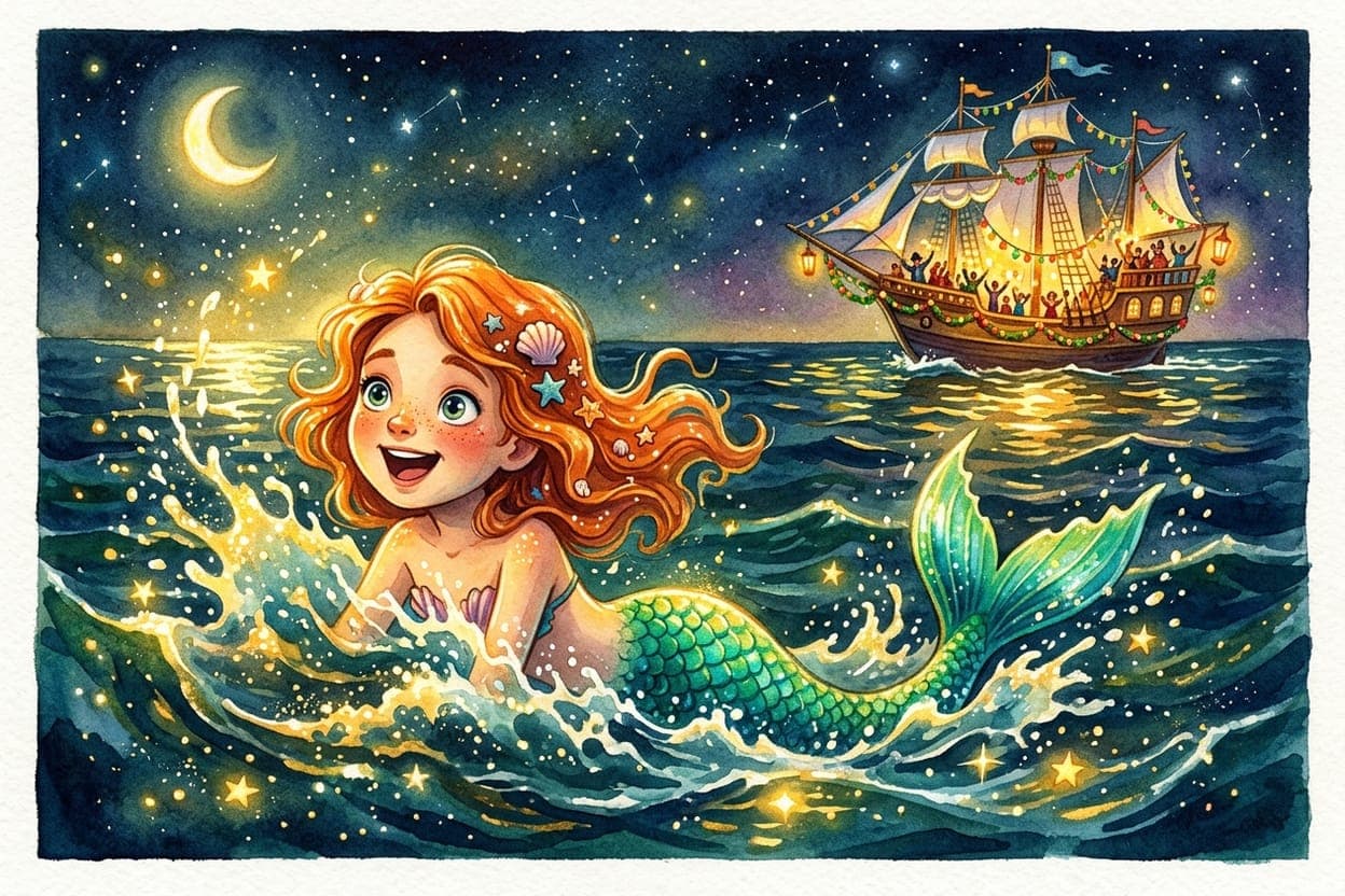 Ilustração do conto A Pequena Sereia