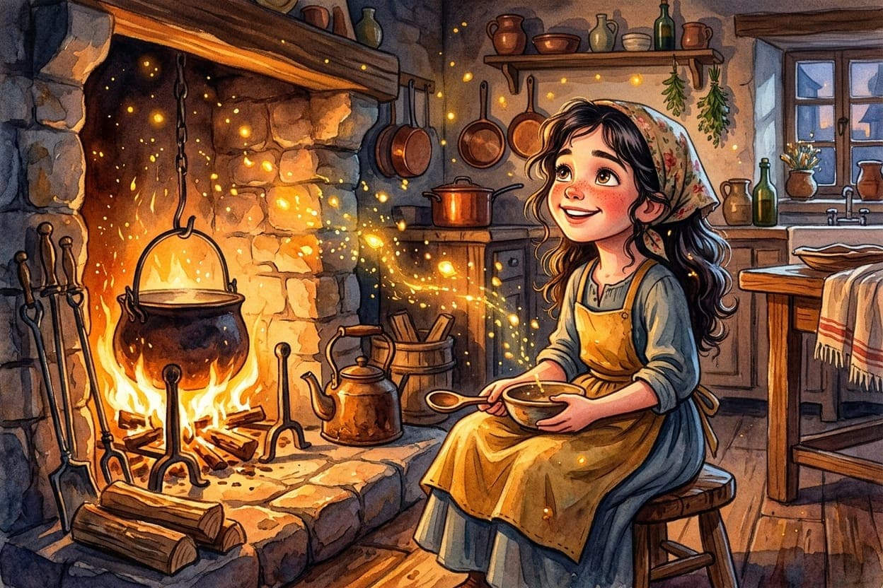 Ilustração do conto Cinderela — A Gata Borralheira